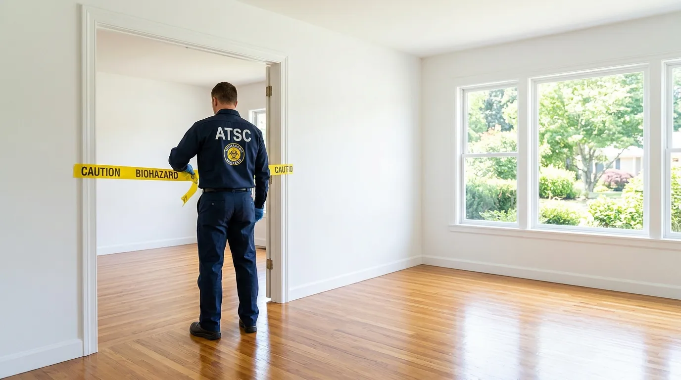 Certified biohazard cleanup crew performing Crime Scene Cleanup in Urbandale